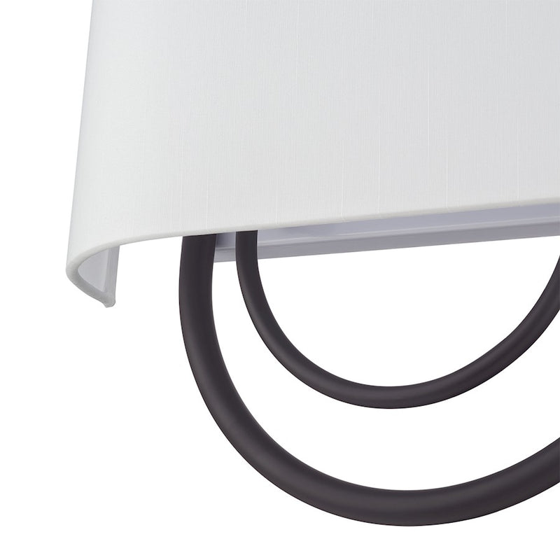 Livex Stratton 2Lt 15" ADA Sconce, Bronze/White/White Fabric