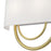 Livex Stratton 2Lt 15" ADA Sconce, Gold/White/White Fabric