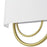 Livex Stratton 2Lt 15" ADA Sconce, Gold/White/White Fabric