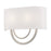 Livex Stratton 2Lt 15" ADA Sconce, Nickel/White/White Fabric