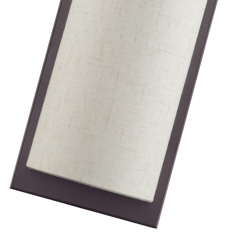 Livex Brenton 1Lt ADA Sconce, English Bronze/Oatmeal/White Fabric