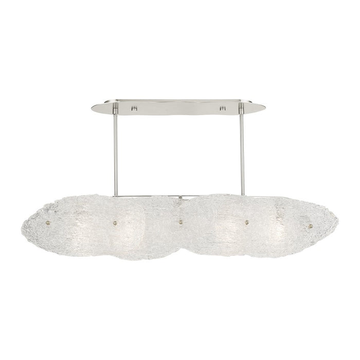 Livex Belvidere 5 Light Linear Chandelier, Brushed Nickel