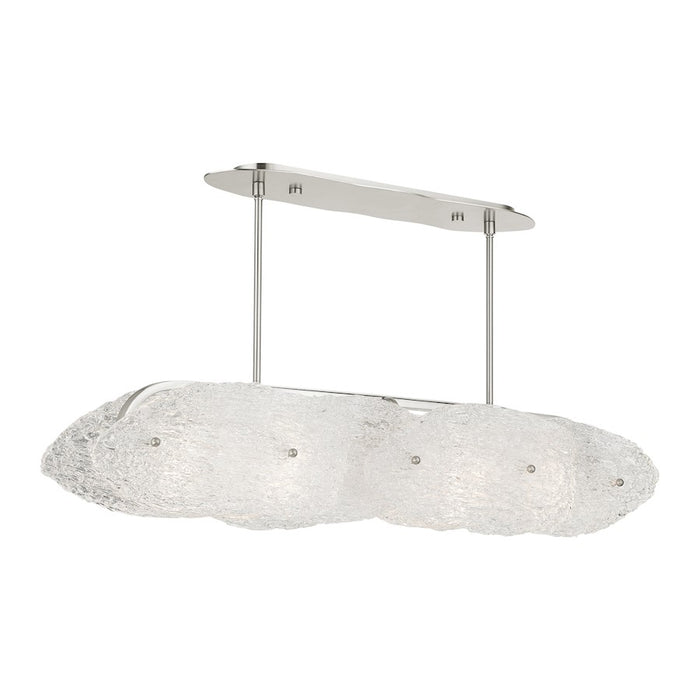 Livex Belvidere 5 Light Linear Chandelier, Brushed Nickel
