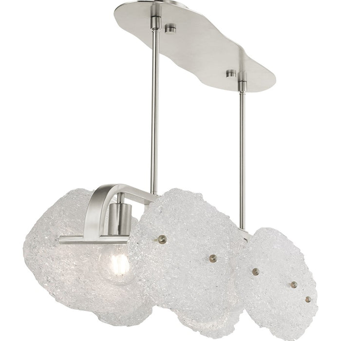 Livex Belvidere 5 Light Linear Chandelier, Brushed Nickel