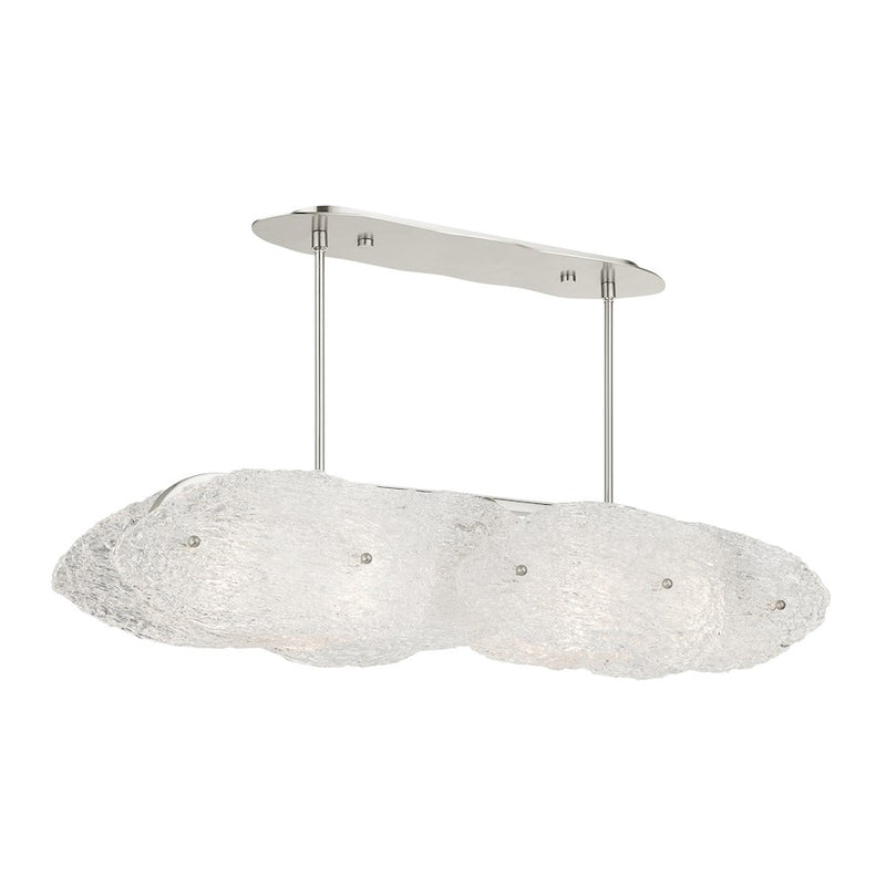 Livex Belvidere 5 Light Linear Chandelier, Brushed Nickel