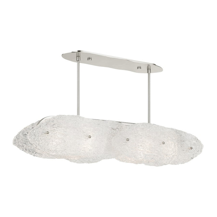 Livex Belvidere 5 Light Linear Chandelier, Brushed Nickel