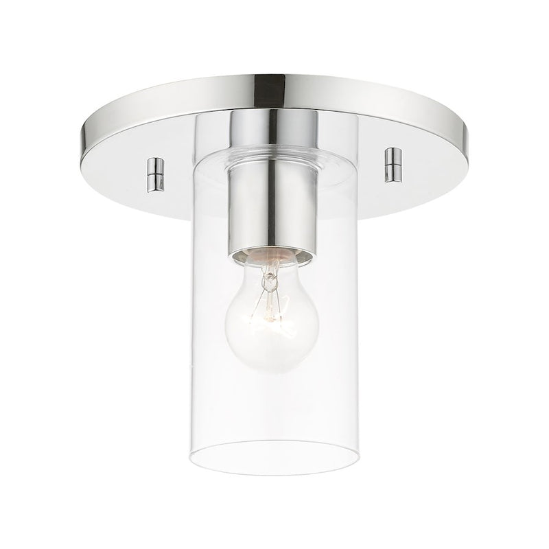 Livex Zurich Flush Mount, Clear Glass