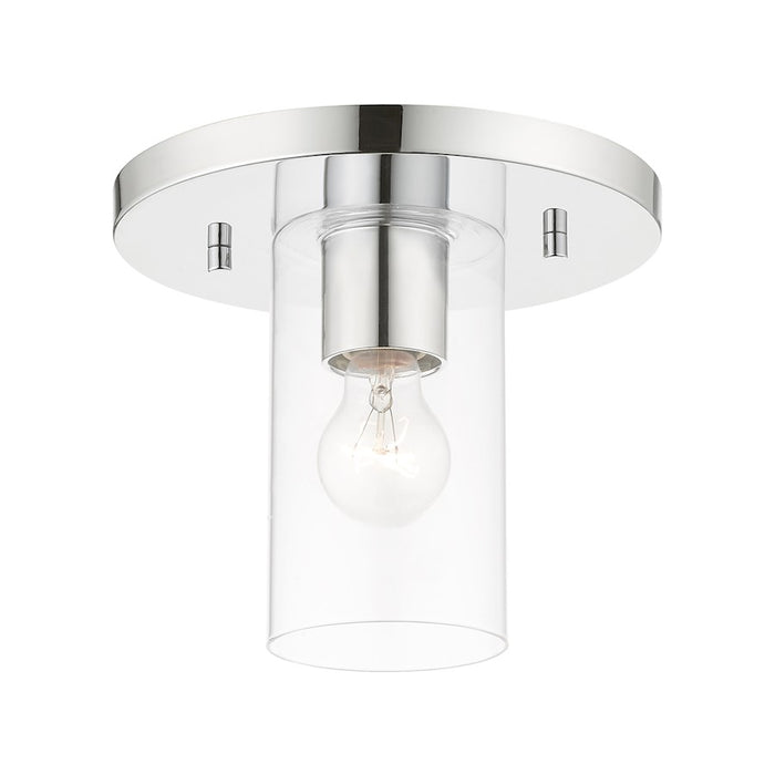 Livex Zurich Flush Mount, Clear Glass
