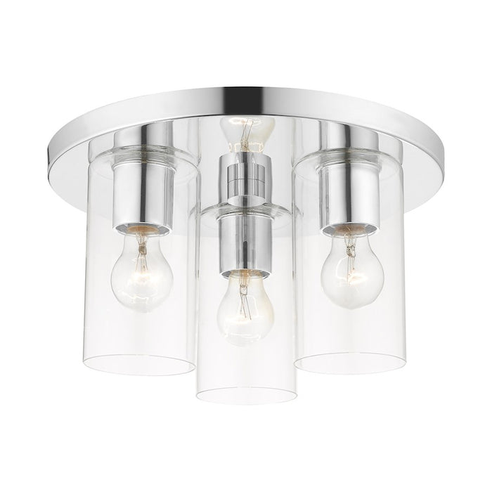 Livex Zurich Flush Mount, Clear Glass