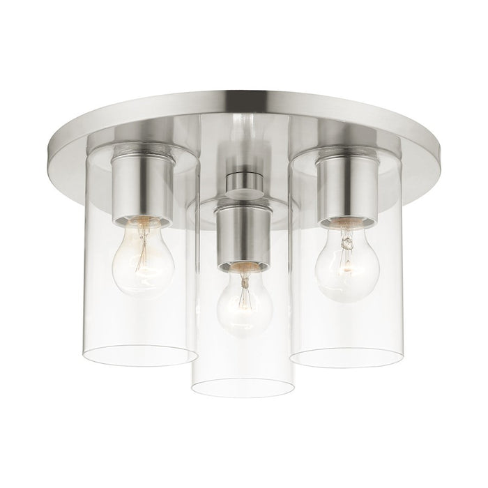 Livex Zurich Flush Mount, Clear Glass