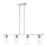 Livex Zurich 4 Light Chandelier, Brushed Nickel/Clear Glass