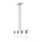 Livex Zurich 4 Light Chandelier, Brushed Nickel/Clear Glass