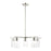 Livex Zurich Chandelier, Brushed Nickel/Clear Glass