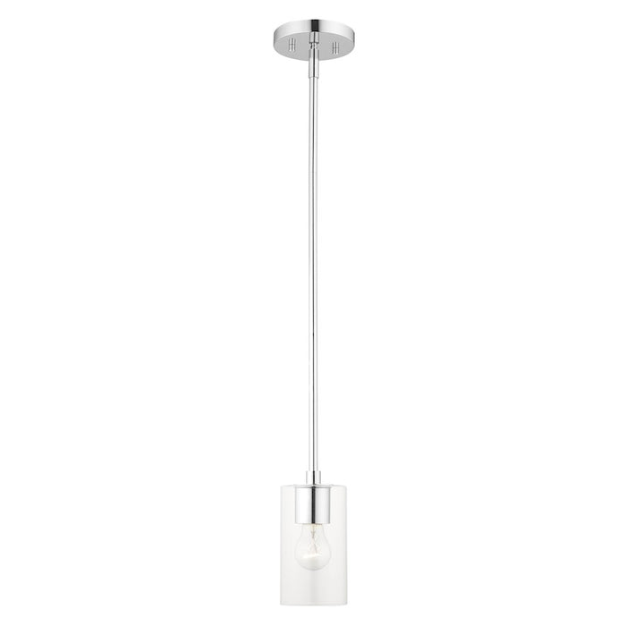Livex Zurich 1 Light Pendant, Clear Glass