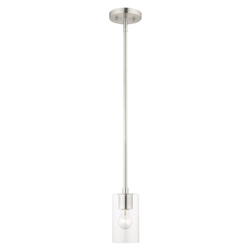 Livex Zurich 1 Light Pendant, Clear Glass