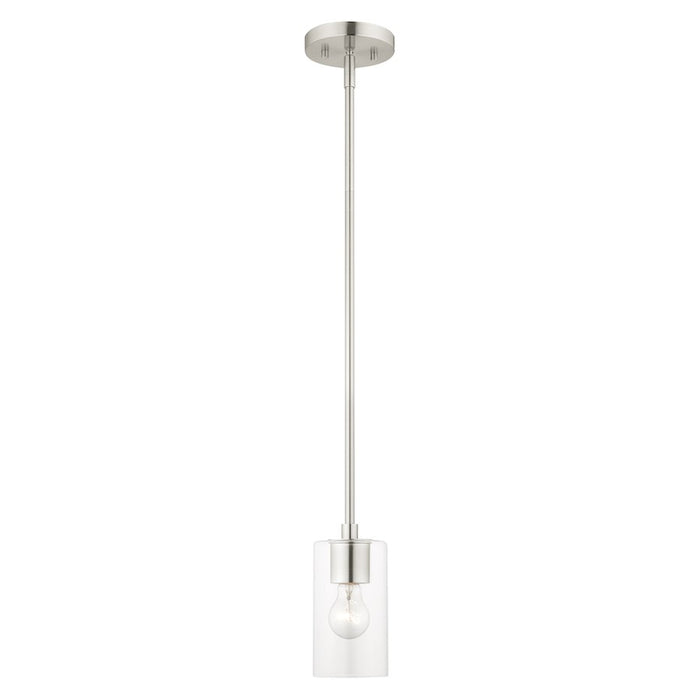 Livex Zurich 1 Light Pendant, Clear Glass