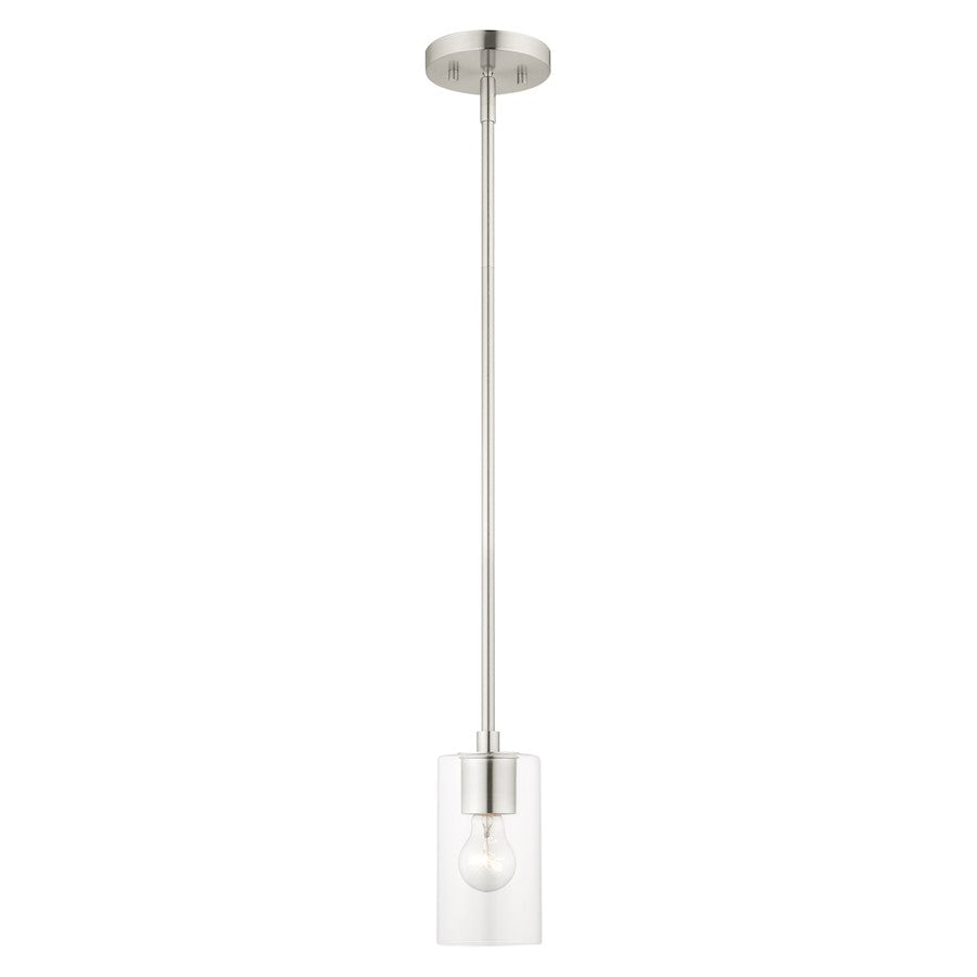 Livex Zurich 1 Light Pendant, Clear Glass