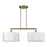 Livex Meridian 2Lt Large Chandelier, Brass/Off-White - 45492-01