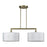 Livex Meridian 2Lt Large Chandelier, Brass/Off-White