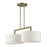 Livex Meridian 2Lt Large Chandelier, Brass/Off-White