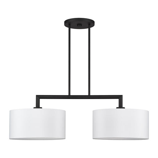 Livex Meridian 2Lt Large Chandelier, Black/Off-White
