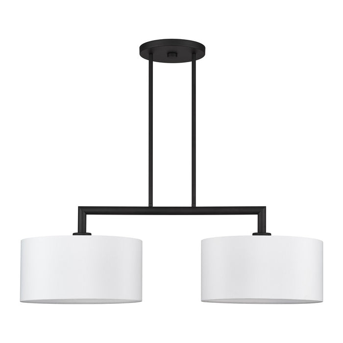 Livex Meridian 2Lt Large Chandelier, Black/Off-White