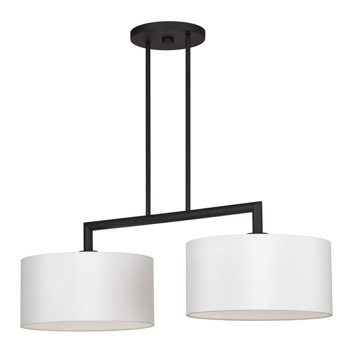 Livex Meridian 2Lt Large Chandelier, Black/Off-White