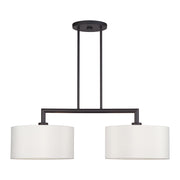 Livex Meridian 2Lt Large Chandelier, Bronze/Off-White - 45492-07