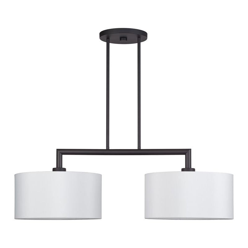 Livex Meridian 2Lt Large Chandelier, Bronze/Off-White