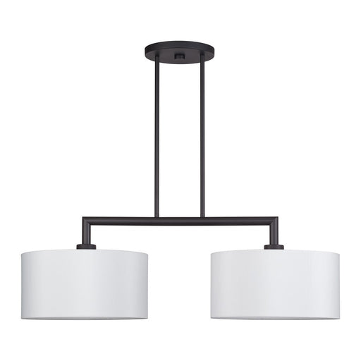 Livex Meridian 2Lt Large Chandelier, Bronze/Off-White
