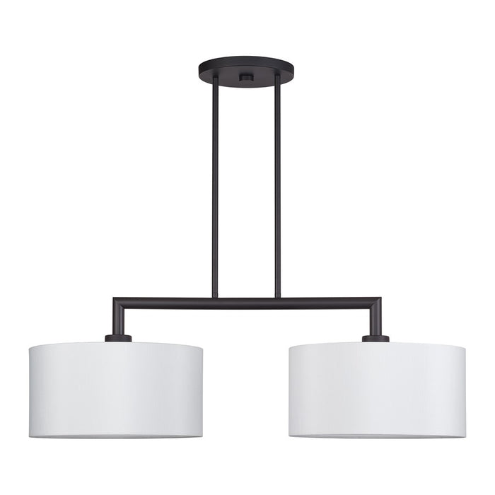 Livex Meridian 2Lt Large Chandelier, Bronze/Off-White