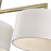 Livex Meridian 3Lt Extra Large Chandelier, Brass/Off-White