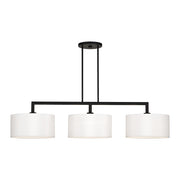 Livex Meridian 3Lt Extra Large Chandelier, Black/Off-White - 45493-04