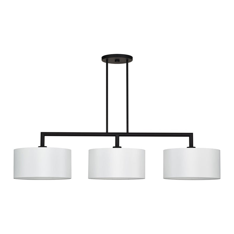 Livex Meridian 3Lt Extra Large Chandelier, Black/Off-White