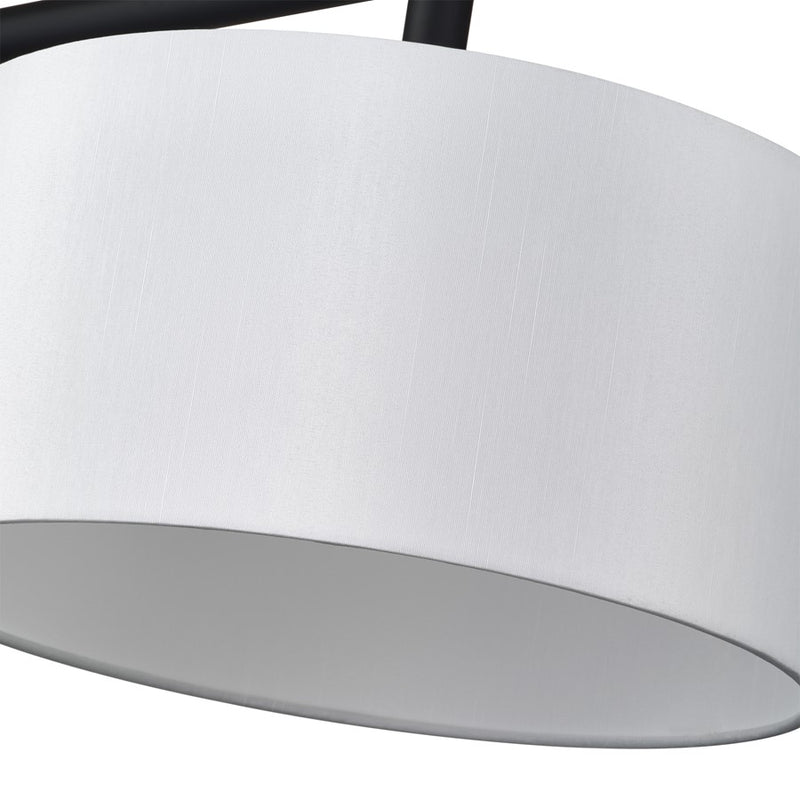 Livex Meridian 3Lt Extra Large Chandelier, Black/Off-White