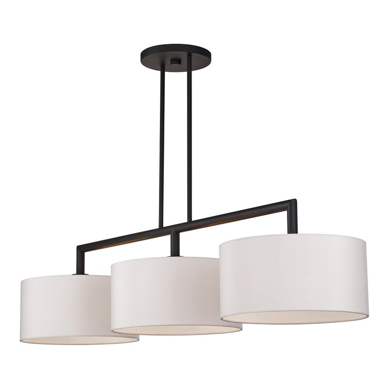 Livex Meridian 3Lt Extra Large Chandelier, Bronze/Off-White