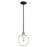 Livex Meadowbrook 18" Light Pendant, Black/Nickel/Black Shade/Gold