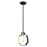 Livex Meadowbrook 18" Light Pendant, Black/Nickel/Black Shade/Gold