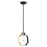 Livex Meadowbrook 18" Light Pendant, Black/Nickel/Black Shade/Gold