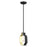 Livex Meadowbrook 18" Light Pendant, Black/Nickel/Black Shade/Gold