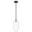 Livex Meadowbrook 1 Light Pendant, Black/Nickel/Black Shade/Gold
