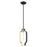 Livex Meadowbrook 1 Light Pendant, Black/Nickel/Black Shade/Gold