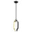Livex Meadowbrook 1 Light Pendant, Black/Nickel/Black Shade/Gold