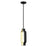 Livex Meadowbrook 1 Light Pendant, Black/Nickel/Black Shade/Gold