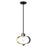 Livex Meadowbrook 17.25" Light Pendant, Black/Nickel/Black Shade/Gold