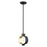Livex Meadowbrook 17.25" Light Pendant, Black/Nickel/Black Shade/Gold