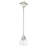 Livex Mission 1 Light Pendant, Brushed Nickel/Clear Glass