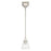 Livex Mission 1 Light Pendant, Brushed Nickel/Clear Glass