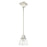 Livex Mission 1 Light Pendant, Brushed Nickel/Clear Glass
