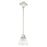 Livex Mission 1 Light Pendant, Brushed Nickel/Clear Glass